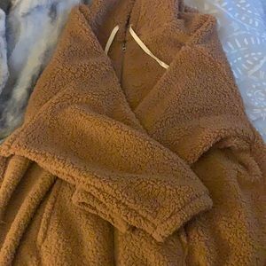 Fluffy zipper hoodie